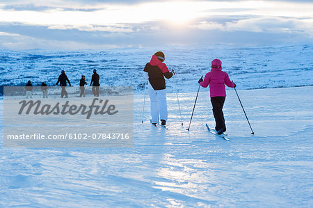 People skiing