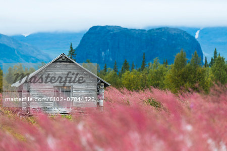 Old wooden building in mountains