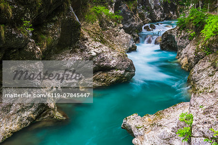 Tolminka River, Tolmin Gorges, Triglav National Park (Triglavski Narodni Park), Slovenia, Europe