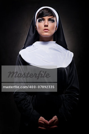 Attractive young nun