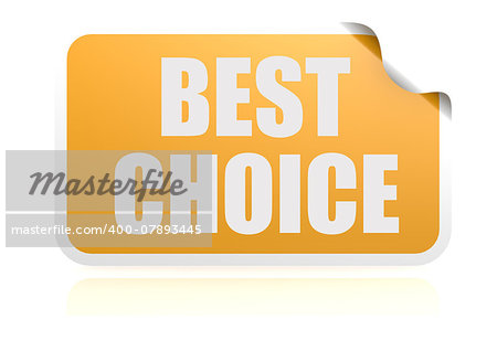 Best choice yellow sticker