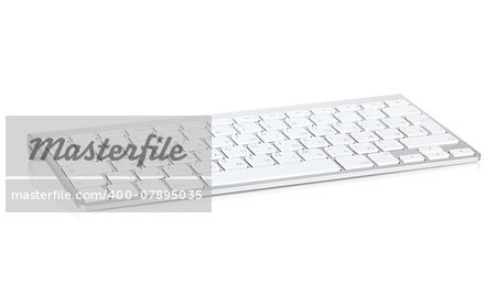 Computer keyboard. Isolated on white background