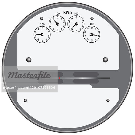 Electrical device for measuring the consumption of electricity. Vector illustration.