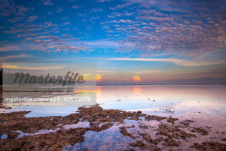 Amazing landscape view from a beach of south Sumatra