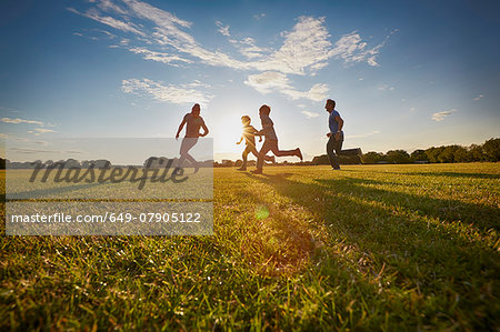 Family out in the park