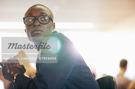 University student sitting in classroom