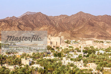 Oman, Bahla. The city and the fortress from elevated point of view