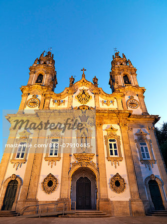 Portugal, Douro, Lamego, Nossa Senhora dos Remedios sanctuary at dusk