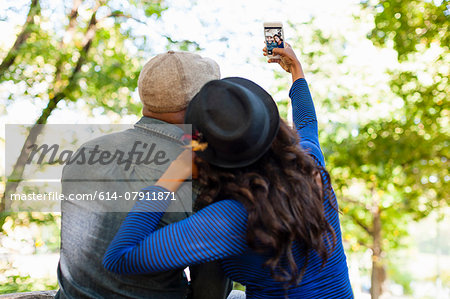 Couple taking selfie