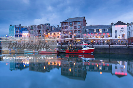 Summer evening at The Barbican, Plymouth, Devon, England, United Kingdom, Europe