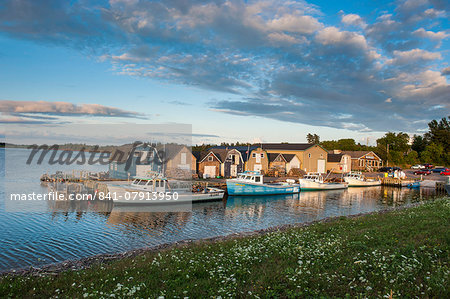 Little fishing boats in Stanley Bridge Harbour, Prince Edward Island, Canada, North America