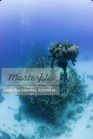 Barge wreck in the Bahamas, West Indies, Central America