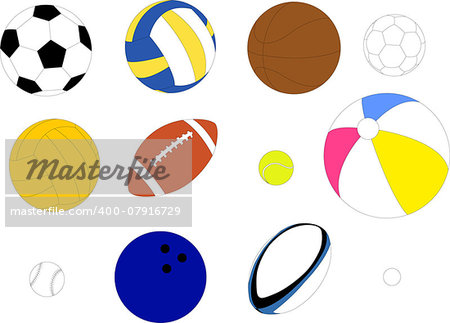 balls collection - vector