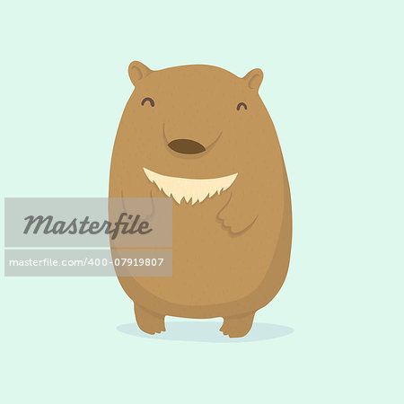 Cartoon bear. Vector EPS 10 hand drawn illustration