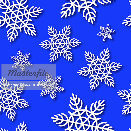 Snowflakes Seamless Vector Background  Xmas Background