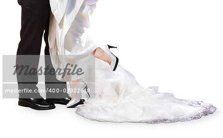 Bride and Groom Feet on Wedding Day