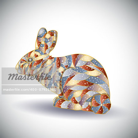 Abstract colorful rabbit.Illustration 10 version