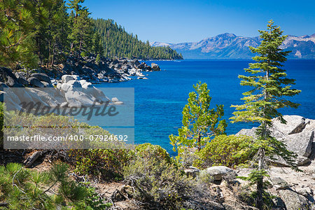 Beautiful Clear Water Shoreline of Lake Tahoe.