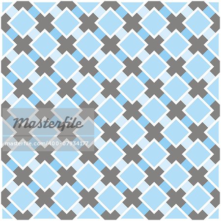 Big blue and dark grey vector background for website, decoration wallpaper. Seamless retro pattern.