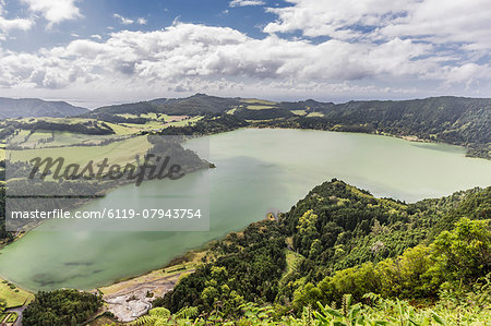 Furnas Valley, a site of bubbling hot springs and fumaroles on the Azorean capital island of Sao Miguel, Azores, Portugal, Europe