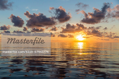 Sunset near the island of Deserta Grande, Ilhas Desertas, Madeira, Portugal, Atlantic, Europe