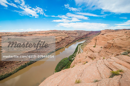 View over the Colorado River from the Slickrock trail, Moab, Utah, United States of America, North America