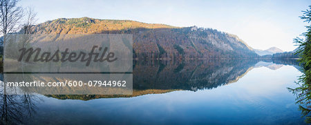 Landscape with Reflection in Lake in Autumn, Langbathsee, Austria