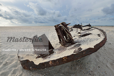 The Shipwreck at East End, Norderney, East Frisia Island, North Sea, Lower Saxony, Germany