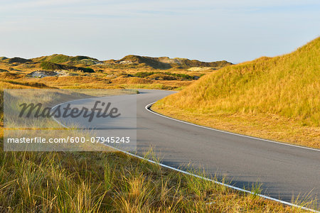 Winding Road in Summer, Norderney, East Frisia Island, North Sea, Lower Saxony, Germany Winding Road in Summer, Norderney, East Frisia Island, North Sea, Lower Saxony, Germany
