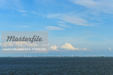 North Sea with Blue Sky in Summer, Norderney, East Frisia Island, North Sea, Lower Saxony, Germany