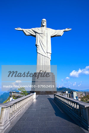 Christ the Redeemer statue in rio de janeiro in brazil