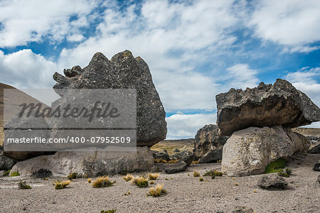 Imata Stone Forest in the peruvian Andes at Arequipa Peru