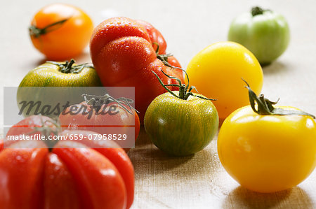 Assorted Wet Heirloom Tomatoes Assorted Wet Heirloom Tomatoes