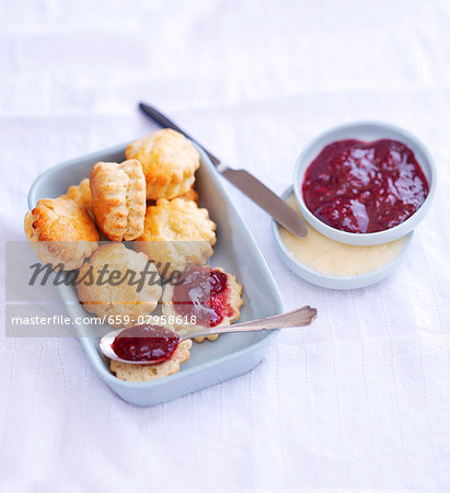 Scones with jam Scones with jam