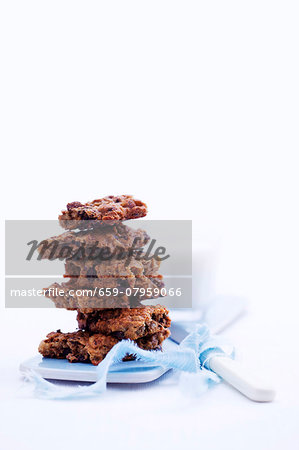 A stack of chocolate muesli bars