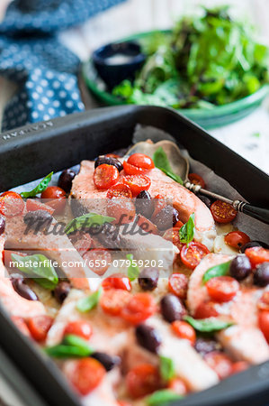 Mediterranean salmon steaks Mediterranean salmon steaks