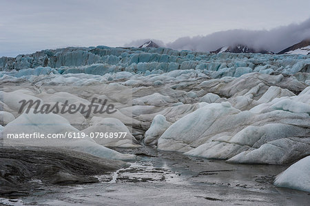 Huge glacier in Hornsund, Svalbard, Arctic, Norway, Scandinavia, Europe