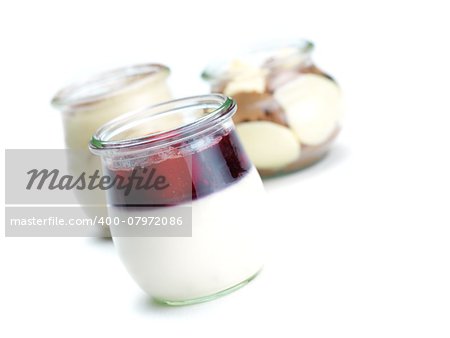 tasty dessert glass cup with fruits and chocolate