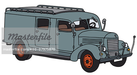 Hand drawing of a classic service truck - not a real model