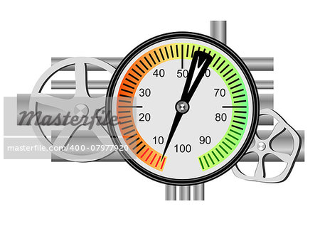 Fuel meter, tubes and valves.