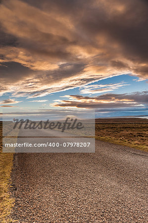 The road leading from the lighthouse at the most northerly point on the UK mainland