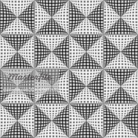 Design seamless monochrome triangular pattern. Abstract convex textured background. Vector art. No gradient