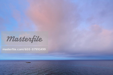 Mediterranean Sea at Dawn in Summer, Anse de Boumandariel, La Couronne, Martigues, Cote Bleue, Bouches-du-Rhone, Provence-Alpes-Cote d'Azur, France