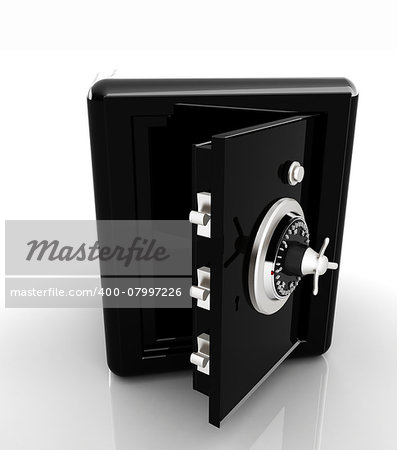 Security metal safe with empty space inside