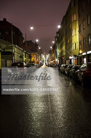 City street at night