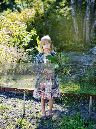Girl in garden