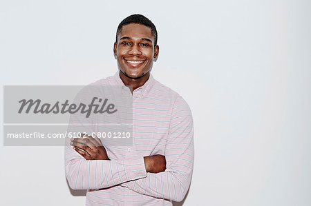 Portrait of smiling young man, studio shot
