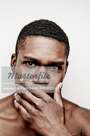 Portrait of young man, studio shot