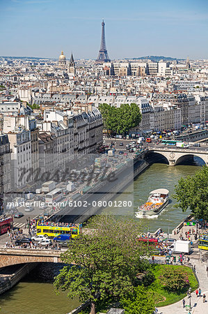 High angle view of a cityscape, Paris, France