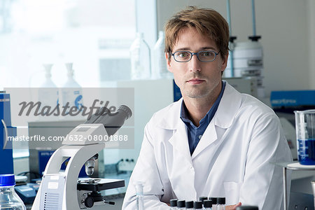 Scientist in laboratory, portrait